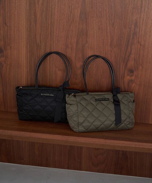 LANVIN en Bleu(ランバンオンブルー)の「オルセー パデッドトート(トートバッグ・レディース・ブラック/チャコールグレー・FREE)」の3枚目の写真
