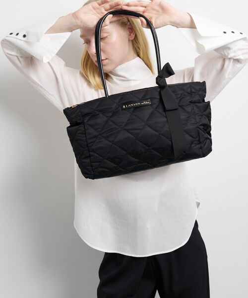 LANVIN en Bleu(ランバンオンブルー)の「オルセー パデッドトート(トートバッグ・レディース・ブラック/チャコールグレー・FREE)」の15枚目の写真