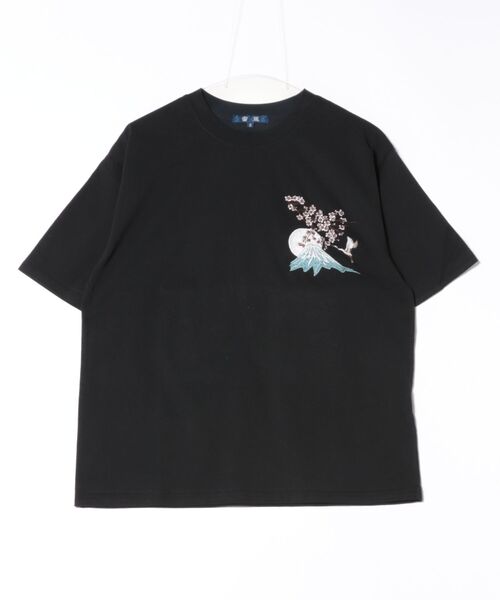 和柄刺繍Tシャツ（富士見桜柄）（Tシャツ/カットソー）｜8(eight