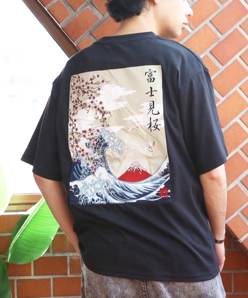 8(eight)(エイト)の「和柄刺繍Tシャツ(富士見桜柄)(Tシャツ/カットソー・メンズ・オフホワイト/ブラック・SMALL/MEDIUM/LARGE)」の15枚目の写真