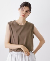 THE SHOP TK  | 【汗染み防止】ノースリーブTシャツ【洗濯機OK/UVケア】(タンクトップ)