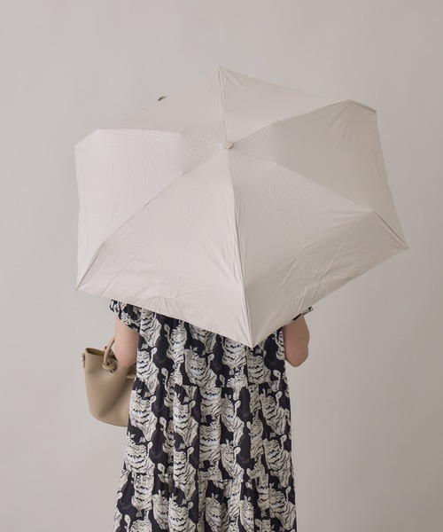 because(ビコーズ)の「because PUおでかけキャット晴雨兼用傘(折りたたみ傘・レディース・ブラック/グレイッシュベージュ/ベージュ/ホワイト・FREE)」の10枚目の写真