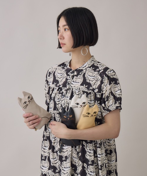 because(ビコーズ)の「because PUおでかけキャット晴雨兼用傘(折りたたみ傘・レディース・ブラック/グレイッシュベージュ/ベージュ/ホワイト・FREE)」の11枚目の写真