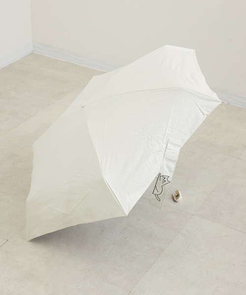 because(ビコーズ)の「because PUおでかけキャット晴雨兼用傘(折りたたみ傘・レディース・ブラック/グレイッシュベージュ/ベージュ/ホワイト・FREE)」の19枚目の写真