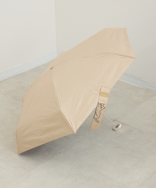 because(ビコーズ)の「because PUおでかけキャット晴雨兼用傘(折りたたみ傘・レディース・ブラック/グレイッシュベージュ/ベージュ/ホワイト・FREE)」の22枚目の写真