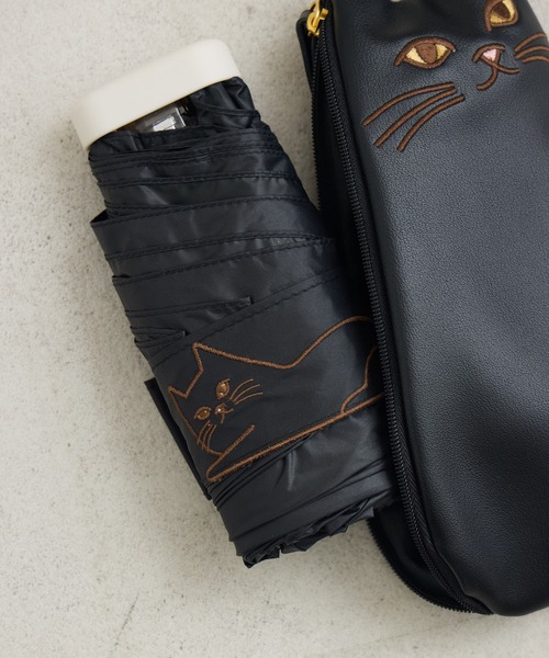 because(ビコーズ)の「because PUおでかけキャット晴雨兼用傘(折りたたみ傘・レディース・ブラック/グレイッシュベージュ/ベージュ/ホワイト・FREE)」の20枚目の写真