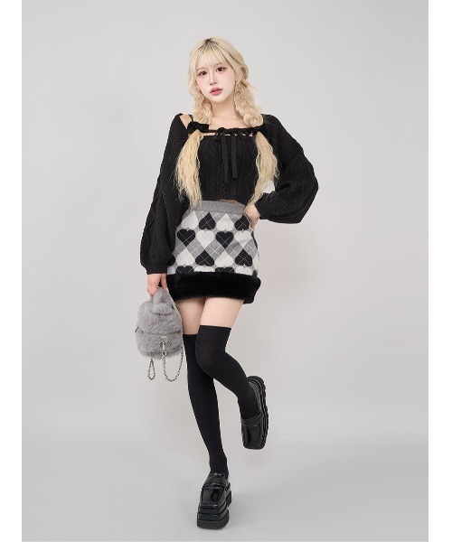 Darich（ダーリッチ）の「アーガイルハートチェックニットセットアップ