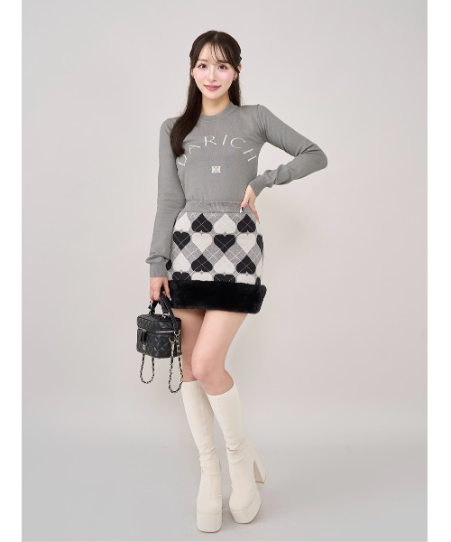 Darich（ダーリッチ）の「アーガイルハートチェックニットセットアップ