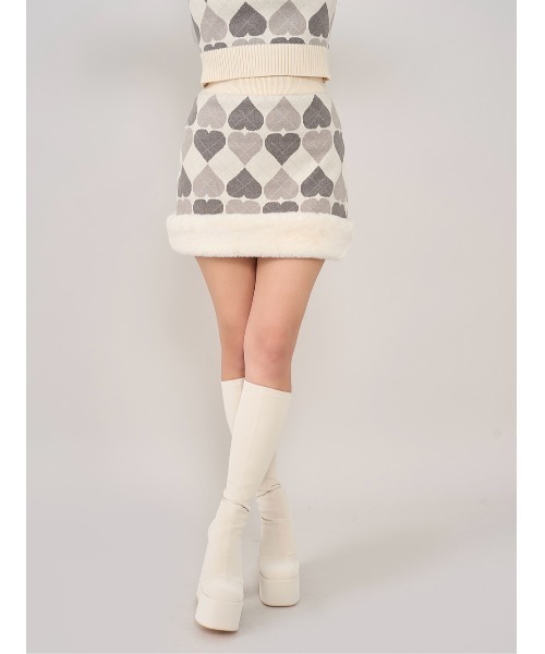 Darich（ダーリッチ）の「アーガイルハートチェックニットセットアップ