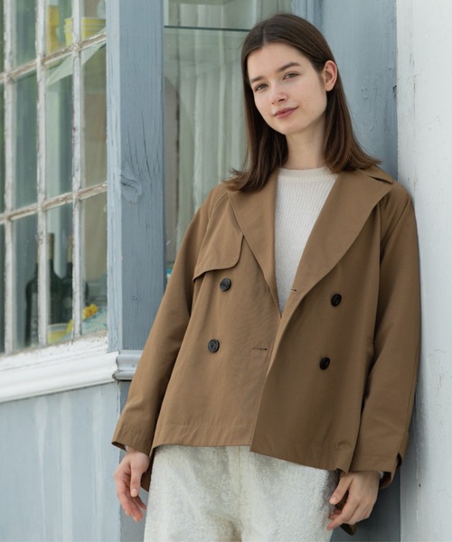 OPAQUE.CLIP（オペークドットクリップ）の「フレアミドルトレンチコート（トレンチコート・レディース・キャメル/ブラック・00）」の5枚目の写真