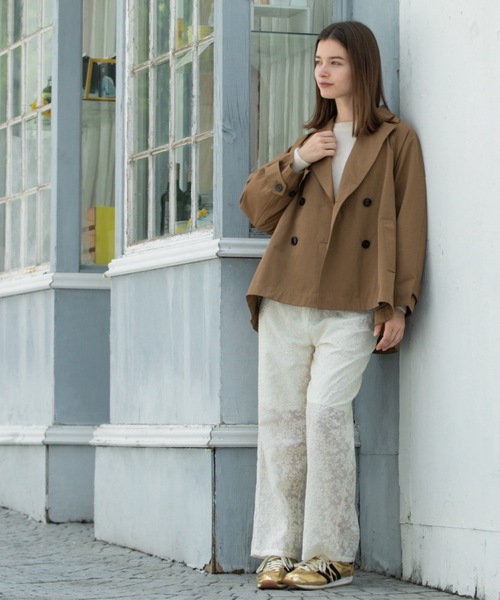 OPAQUE.CLIP（オペークドットクリップ）の「フレアミドルトレンチコート（トレンチコート・レディース・キャメル/ブラック・00）」の9枚目の写真