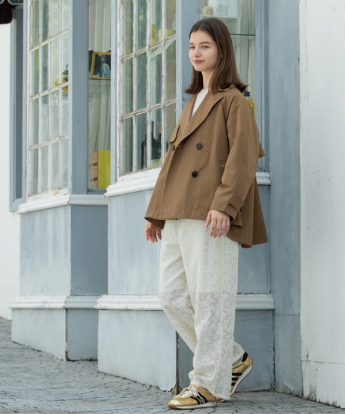 OPAQUE.CLIP（オペークドットクリップ）の「フレアミドルトレンチコート（トレンチコート・レディース・キャメル/ブラック・00）」の10枚目の写真