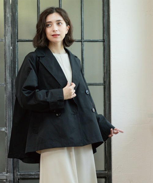 OPAQUE.CLIP（オペークドットクリップ）の「フレアミドルトレンチコート（トレンチコート・レディース・キャメル/ブラック・00）」の14枚目の写真