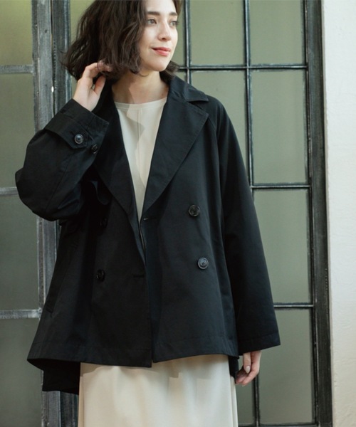 OPAQUE.CLIP（オペークドットクリップ）の「フレアミドルトレンチコート（トレンチコート・レディース・キャメル/ブラック・00）」の15枚目の写真