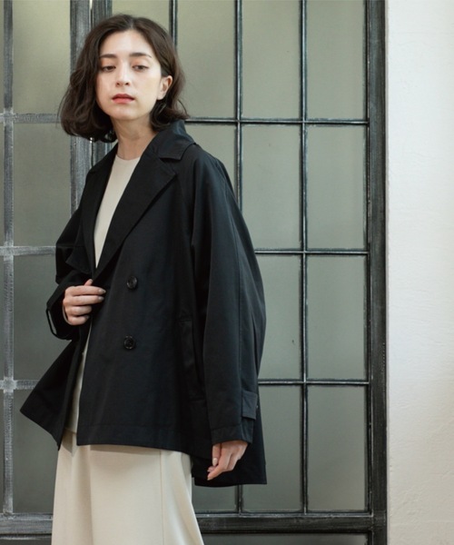 OPAQUE.CLIP（オペークドットクリップ）の「フレアミドルトレンチコート（トレンチコート・レディース・キャメル/ブラック・00）」の16枚目の写真