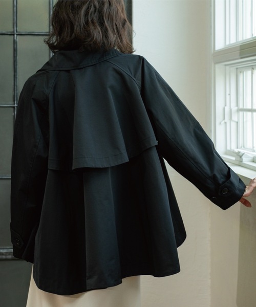 OPAQUE.CLIP（オペークドットクリップ）の「フレアミドルトレンチコート（トレンチコート・レディース・キャメル/ブラック・00）」の17枚目の写真