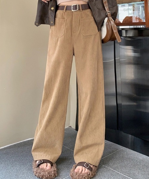 SHEPP(シープ)の「コーデュロイストレートパンツ(その他パンツ・レディース・ベージュ/ホワイト/ブラウン/ブラック・M/S)」の4枚目の写真