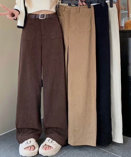 SHEPP(シープ)の「コーデュロイストレートパンツ(その他パンツ・レディース・ベージュ/ホワイト/ブラウン/ブラック・M/S)」の15枚目の写真