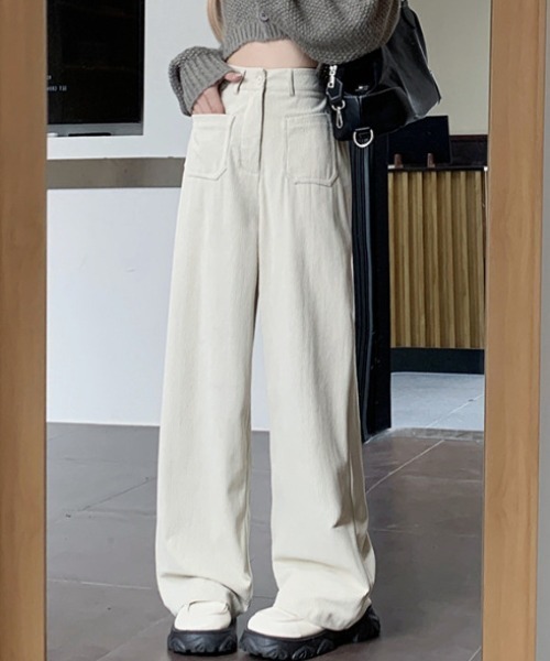 SHEPP(シープ)の「コーデュロイストレートパンツ(その他パンツ・レディース・ベージュ/ホワイト/ブラウン/ブラック・M/S)」の7枚目の写真