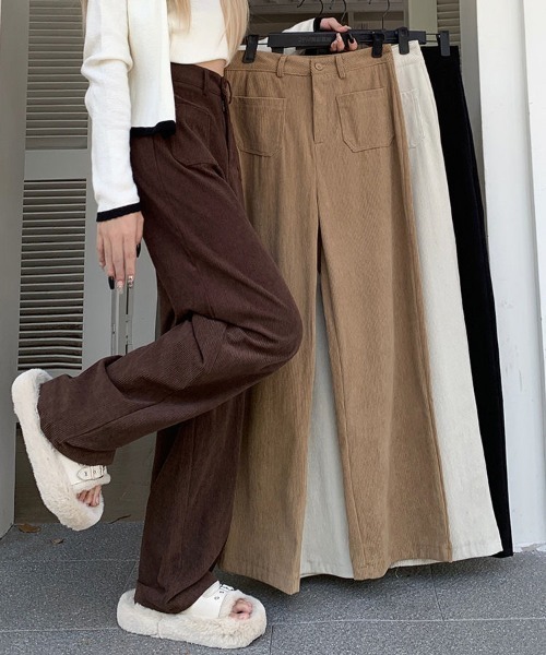 SHEPP(シープ)の「コーデュロイストレートパンツ(その他パンツ・レディース・ベージュ/ホワイト/ブラウン/ブラック・M/S)」の12枚目の写真