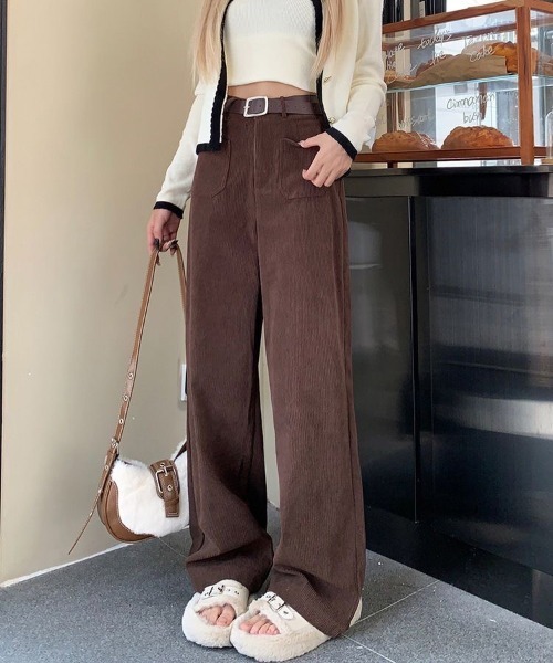 SHEPP(シープ)の「コーデュロイストレートパンツ(その他パンツ・レディース・ベージュ/ホワイト/ブラウン/ブラック・M/S)」の13枚目の写真