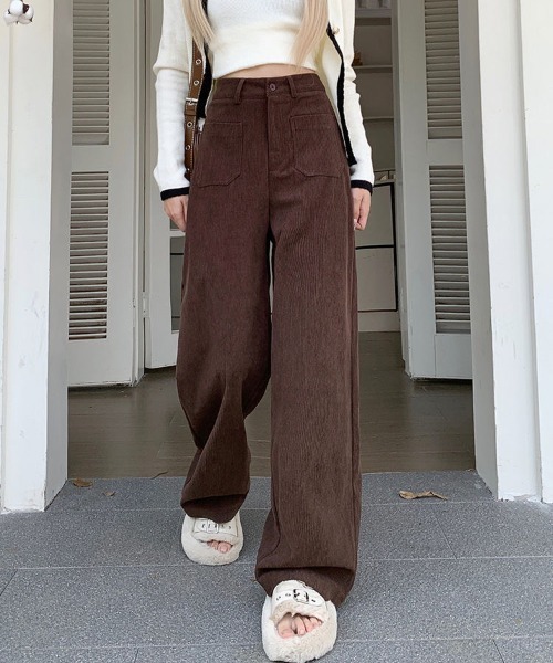 SHEPP(シープ)の「コーデュロイストレートパンツ(その他パンツ・レディース・ベージュ/ホワイト/ブラウン/ブラック・M/S)」の11枚目の写真