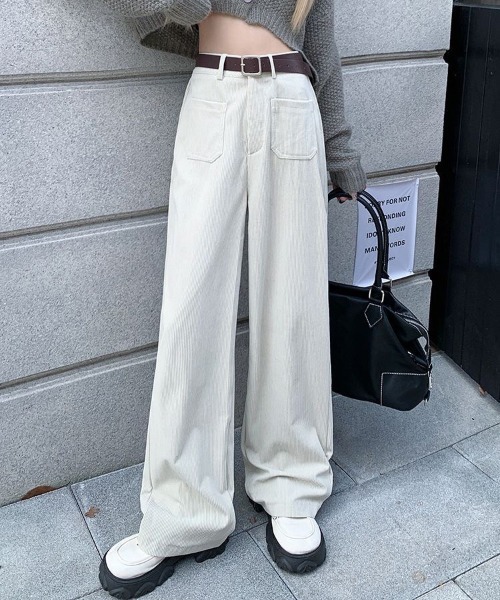 SHEPP(シープ)の「コーデュロイストレートパンツ(その他パンツ・レディース・ベージュ/ホワイト/ブラウン/ブラック・M/S)」の6枚目の写真