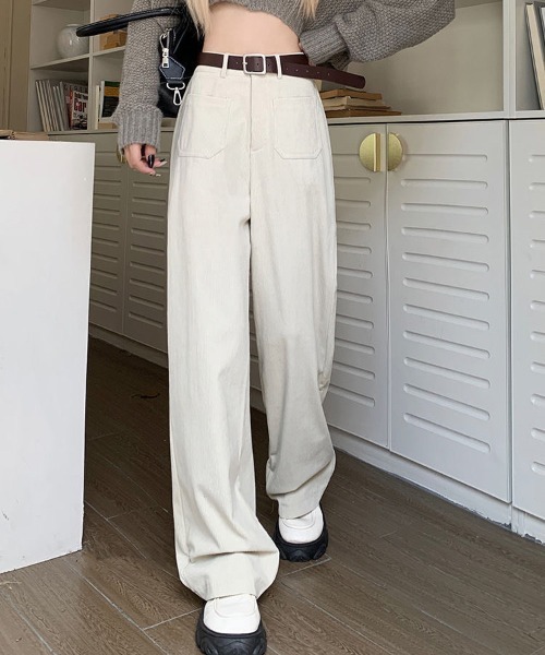 SHEPP(シープ)の「コーデュロイストレートパンツ(その他パンツ・レディース・ベージュ/ホワイト/ブラウン/ブラック・M/S)」の9枚目の写真