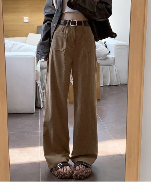 SHEPP(シープ)の「コーデュロイストレートパンツ(その他パンツ・レディース・ベージュ/ホワイト/ブラウン/ブラック・M/S)」の17枚目の写真