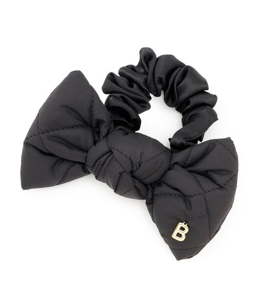 by LOVEiT（バイラビット）の「リボンポニー（ヘアゴム・キッズ・ブラック/オフホワイト・F）」の2枚目の写真