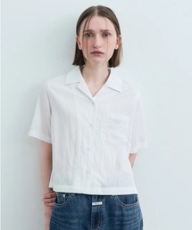 MARITHE + FRANCOIS GIRBAUD（マリテフランソワジルボー）の「W SUMMER COTTON CROP SHIRT（シャツ/ブラウス）」