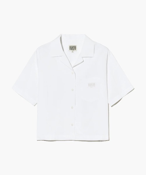 MARITHE + FRANCOIS GIRBAUD(マリテフランソワジルボー)の「W SUMMER COTTON CROP SHIRT(シャツ/ブラウス・レディース・アイボリー/ブルー系・SMALL/MEDIUM)」の6枚目の写真