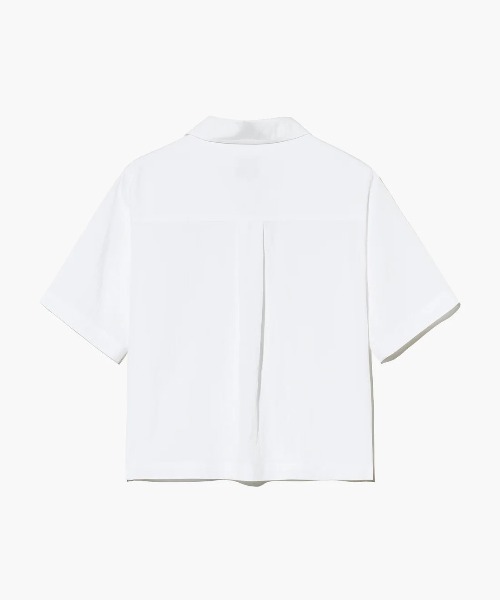 MARITHE + FRANCOIS GIRBAUD(マリテフランソワジルボー)の「W SUMMER COTTON CROP SHIRT(シャツ/ブラウス・レディース・アイボリー/ブルー系・SMALL/MEDIUM)」の7枚目の写真