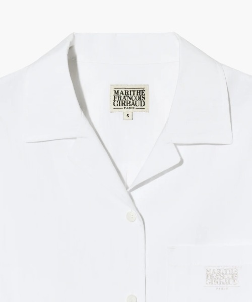 MARITHE + FRANCOIS GIRBAUD(マリテフランソワジルボー)の「W SUMMER COTTON CROP SHIRT(シャツ/ブラウス・レディース・アイボリー/ブルー系・SMALL/MEDIUM)」の8枚目の写真