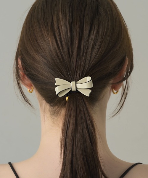 muku（ムク）の「HAIR TIE/RIBBON（ヘアゴム・レディース・アイボリー/ブラック・FREE）」の18枚目の写真
