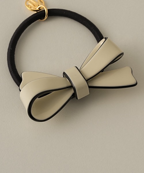 muku（ムク）の「HAIR TIE/RIBBON（ヘアゴム・レディース・アイボリー/ブラック・FREE）」の5枚目の写真