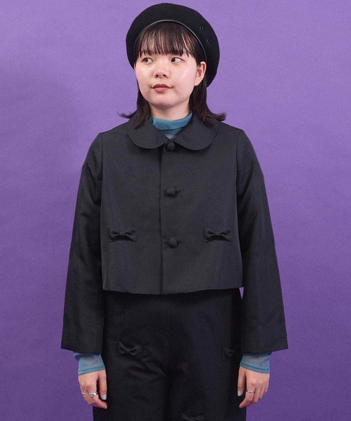 I am I in fact...（アイアムアイインファクト）の「BLACK RIBBON ジャケット（その他アウター・レディース・ブラック・FREE）」の2枚目の写真