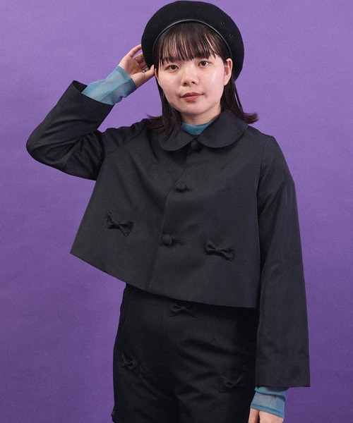 I am I in fact...（アイアムアイインファクト）の「BLACK RIBBON ジャケット（その他アウター・レディース・ブラック・FREE）」の3枚目の写真