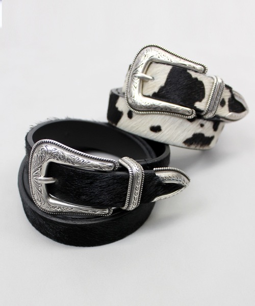 Wrangler（ラングラー）の「Wrangler / HAIR ON HIDE BELT / WA1009（ベルト・メンズ・ブラック/その他・30/34）」の9枚目の写真