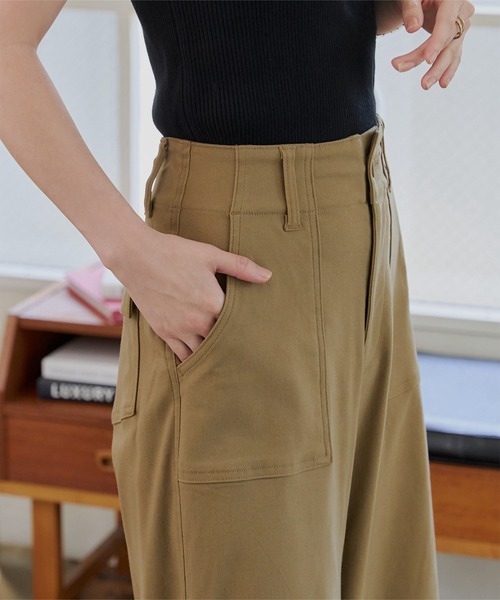 KOBE LETTUCE(コウベレタス)の「ストレッチベイカーパンツ(その他パンツ・レディース・ベージュ系/カーキ・M/PM)」の6枚目の写真
