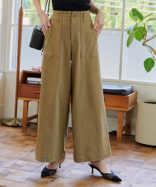 KOBE LETTUCE(コウベレタス)の「ストレッチベイカーパンツ(その他パンツ・レディース・ベージュ系/カーキ・M/PM)」の5枚目の写真