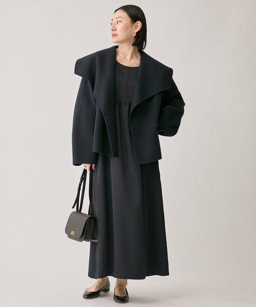 VERMEIL par iena(ヴェルメイユパーイエナ)の「ジョーゼットワンピース(ワンピース・レディース・ネイビー・38/36)」の19枚目の写真