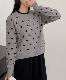 ニット/セーター（グレー/灰色系・ドット柄）ファッション通販 - ZOZOTOWN