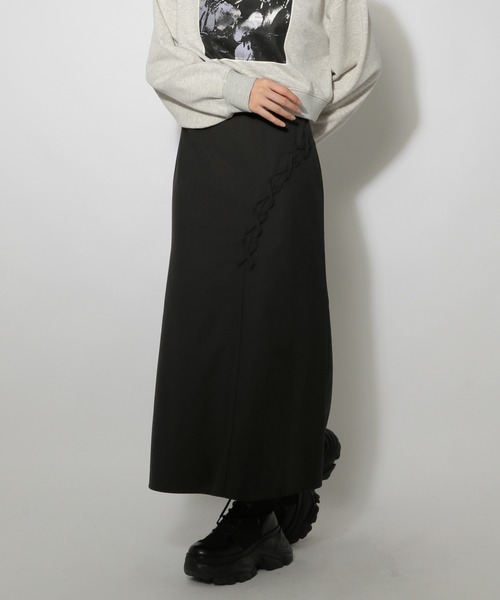 PAGEBOY（ページボーイ）の「レースアップアソートナロースカート（スカート・レディース・ブラウン/グレー系その他/ブラック・FREE）」の19枚目の写真