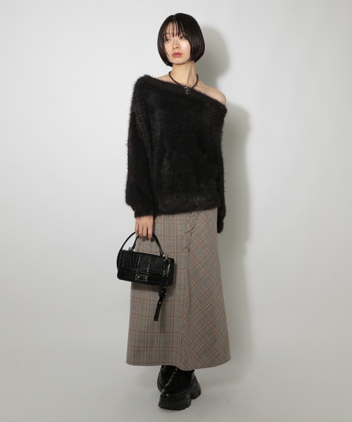 PAGEBOY（ページボーイ）の「レースアップアソートナロースカート（スカート・レディース・ブラウン/グレー系その他/ブラック・FREE）」の22枚目の写真