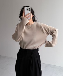 【セルフカット可能】daily daily super stretch pleats tops / デイリーデイリースーパーストレッチプリーツトップス