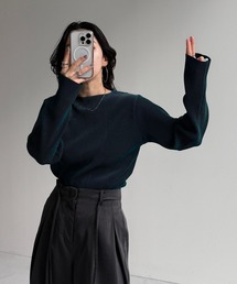 【セルフカット可能】daily daily super stretch pleats tops / デイリーデイリースーパーストレッチプリーツトップス