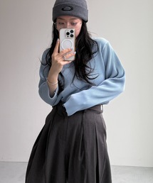 【セルフカット可能】daily daily super stretch pleats tops / デイリーデイリースーパーストレッチプリーツトップス