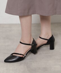 ESPERANZA | ポインテッドトゥパール調付きセパレートパンプス(パンプス)