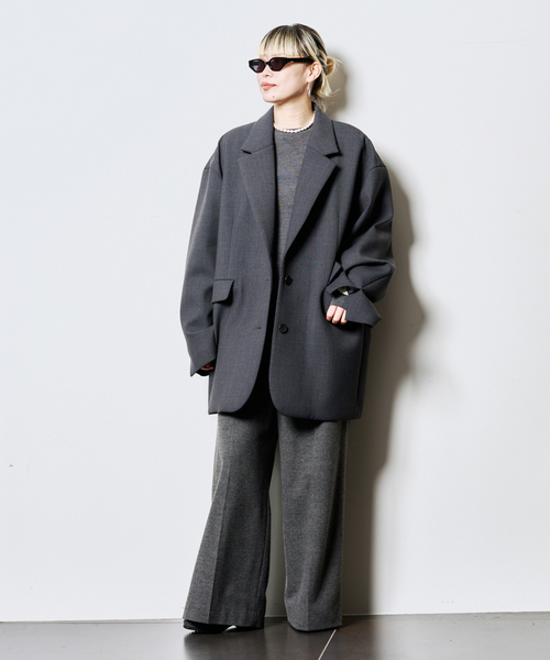 CITYSHOP(シティーショップ)の「《追加》BONDING ジャケット(その他アウター・レディース・チャコールグレー/ブラック・38/36)」の5枚目の写真